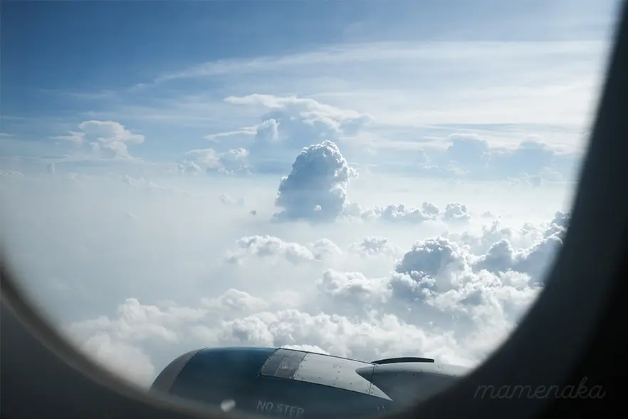 ダナン マリオット リゾート＆スパ 客室紹介 ベトナム航空 機内からの眺め 雲海